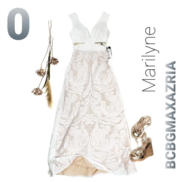 BCBGMaxAzria Dresses & Skirts - New BCBGMAXAZRIA Marilyne Off White Eyelet Gown 0